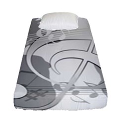 Dance Music Treble Clef Sound Girl Fitted Sheet (single Size)
