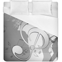 Dance Music Treble Clef Sound Girl Duvet Cover (king Size)