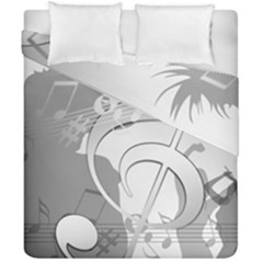 Dance Music Treble Clef Sound Girl Duvet Cover Double Side (california King Size) by Dutashop
