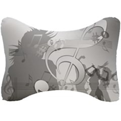 Dance Music Treble Clef Sound Girl Seat Head Rest Cushion by Dutashop