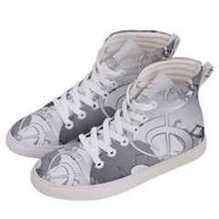 Dance Music Treble Clef Sound Girl Women s Hi-top Skate Sneakers