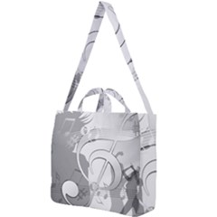 Dance Music Treble Clef Sound Girl Square Shoulder Tote Bag