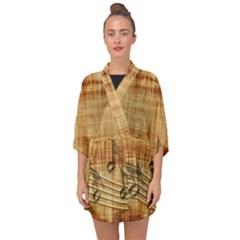 Dance Music Half Sleeve Chiffon Kimono