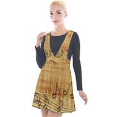 Dance Music Plunge Pinafore Velour Dress