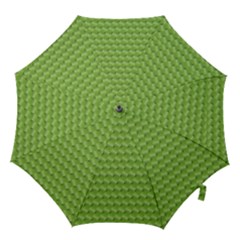 Green Pattern Ornate Background Hook Handle Umbrellas (large)