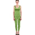 Green Pattern Ornate Background One Piece Catsuit View1