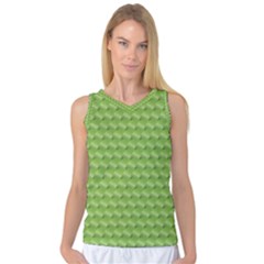 Green Pattern Ornate Background Women s Basketball Tank Top by Dutashop