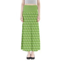 Green Pattern Ornate Background Full Length Maxi Skirt