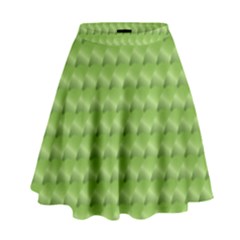 Green Pattern Ornate Background High Waist Skirt