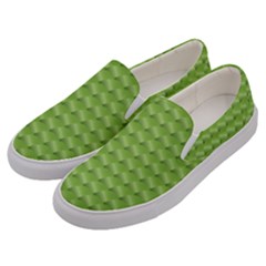 Green Pattern Ornate Background Men s Canvas Slip Ons