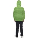 Green Pattern Ornate Background Men s Front Pocket Pullover Windbreaker View2