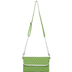 Green Pattern Ornate Background Mini Crossbody Handbag by Dutashop