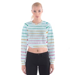 Crayon Background School Paper Cropped Sweatshirt