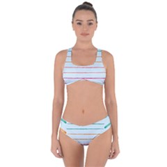 Crayon Background School Paper Criss Cross Bikini Set by Dutashop