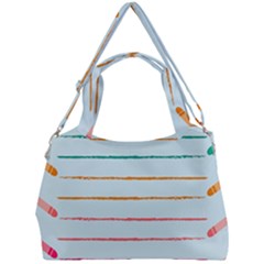Crayon Background School Paper Double Compartment Shoulder Bag by Dutashop