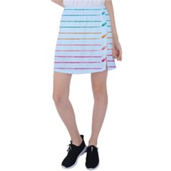 Crayon Background School Paper Tennis Skirt by Dutashop