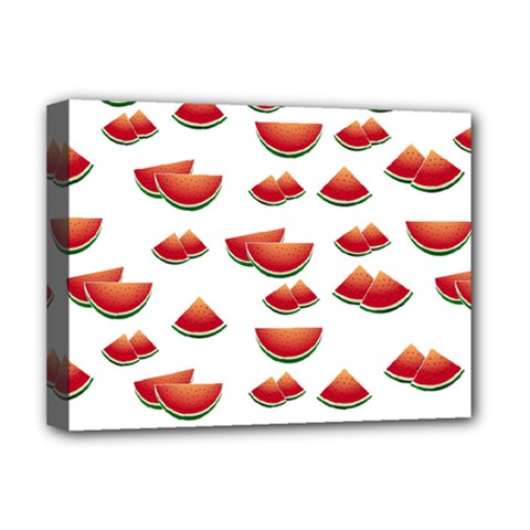 Summer Watermelon Pattern Deluxe Canvas 16  X 12  (stretched) 
