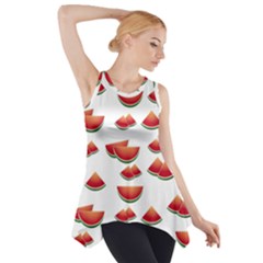 Summer Watermelon Pattern Side Drop Tank Tunic by Dutashop