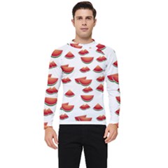 Summer Watermelon Pattern Men s Long Sleeve Rash Guard