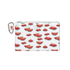 Summer Watermelon Pattern Canvas Cosmetic Bag (small)
