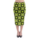 Green Pattern Square Squares Midi Pencil Skirt View1