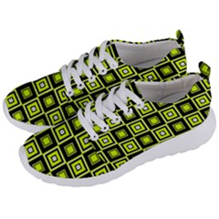 Green Pattern Square Squares Men s Lightweight Sports Shoes