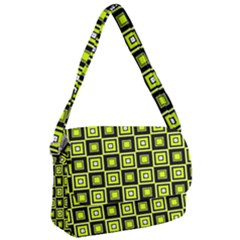 Green Pattern Square Squares Courier Bag