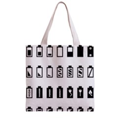 Battery Icons Charge Zipper Grocery Tote Bag