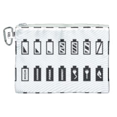 Battery Icons Charge Canvas Cosmetic Bag (xl) by Dutashop
