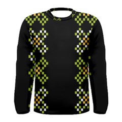 Pattern Background Vector Seamless Men s Long Sleeve Tee