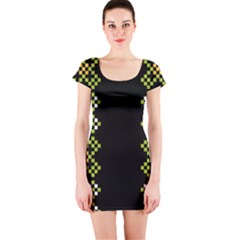 Pattern Background Vector Seamless Short Sleeve Bodycon Dress