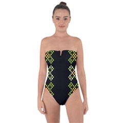 Pattern Background Vector Seamless Tie Back One Piece Swimsuit