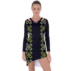 Pattern Background Vector Seamless Asymmetric Cut-out Shift Dress by Dutashop