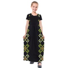 Pattern Background Vector Seamless Kids  Short Sleeve Maxi Dress by Dutashop