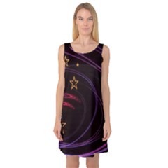 Background Abstract Star Sleeveless Satin Nightdress