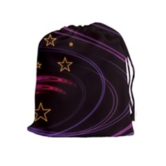 Background Abstract Star Drawstring Pouch (xl) by Dutashop
