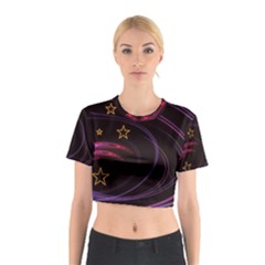 Background Abstract Star Cotton Crop Top
