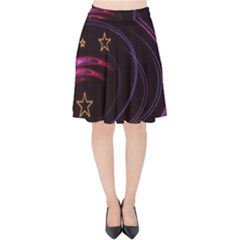 Background Abstract Star Velvet High Waist Skirt