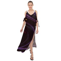 Background Abstract Star Maxi Chiffon Cover Up Dress