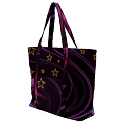 Background Abstract Star Zip Up Canvas Bag