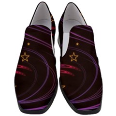 Background Abstract Star Women Slip On Heel Loafers