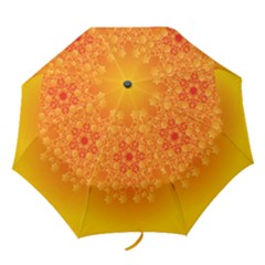 Fractal Yellow Orange Folding Umbrellas