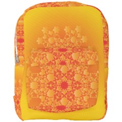 Fractal Yellow Orange Full Print Backpack by Dutashop