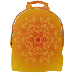 Fractal Yellow Orange Mini Full Print Backpack by Dutashop