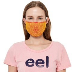 Fractal Yellow Orange Cloth Face Mask (adult) by Dutashop