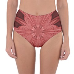 Background Floral Pattern Reversible High-waist Bikini Bottoms