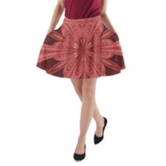 Background Floral Pattern A-line Pocket Skirt by Dutashop