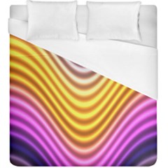 Wave Line Waveform Sound Orange Duvet Cover (king Size)