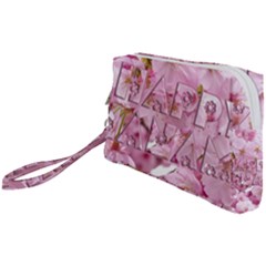 Cherry Blossom Photography Happy Hanami Sakura Matsuri Wristlet Pouch Bag (small)