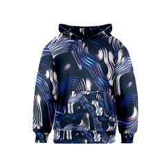 Structure Blue Background Kids  Pullover Hoodie by Dutashop